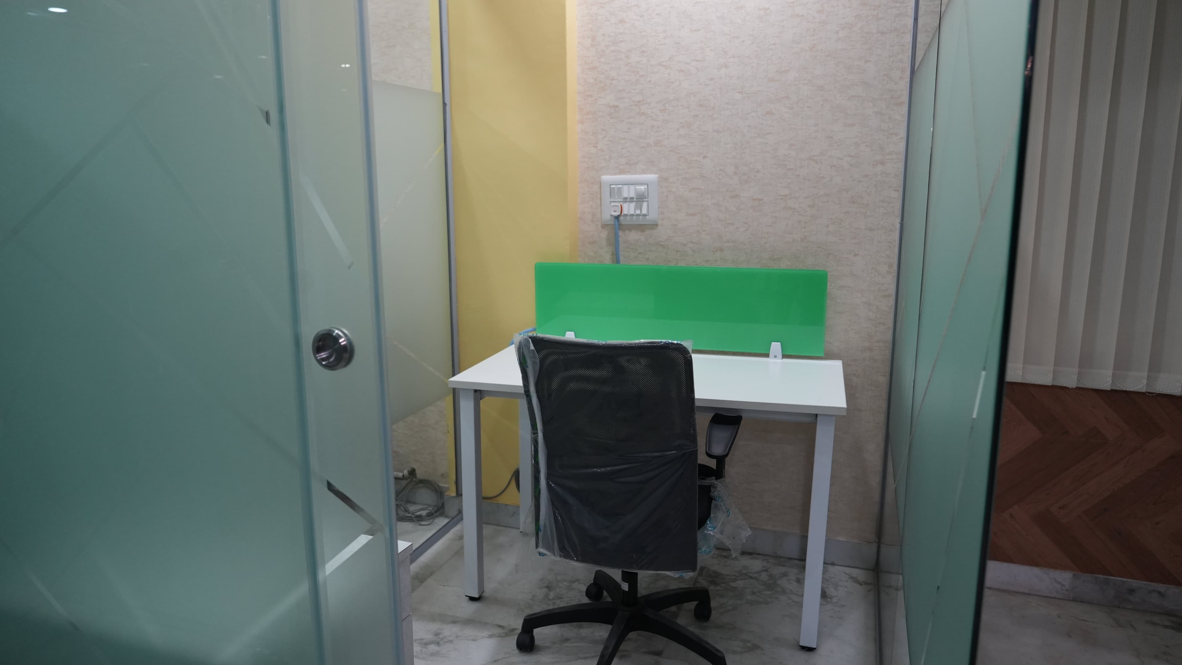 3-Seater Cabin Interior at Spacio Workspace